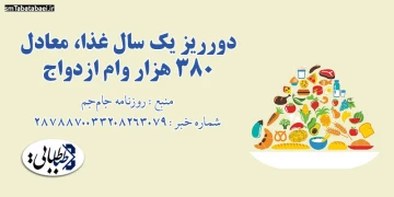 دورریز یک سال غذا، معادل 380 هزار وام ازدواج